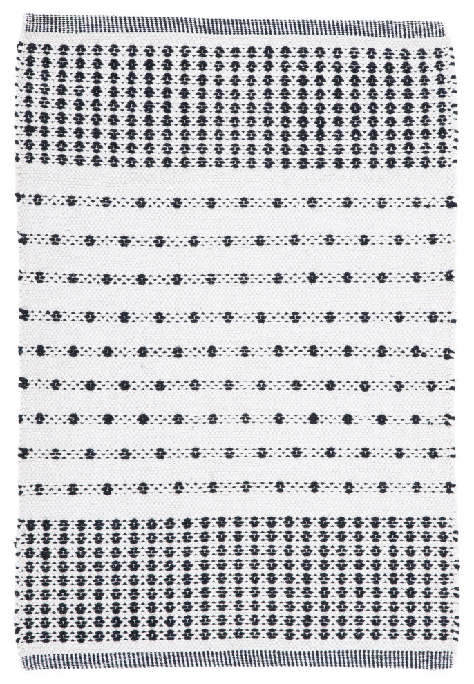 Safavieh Montauk Collection MTK714Z Rug, Black/Ivory, 3' x 5'