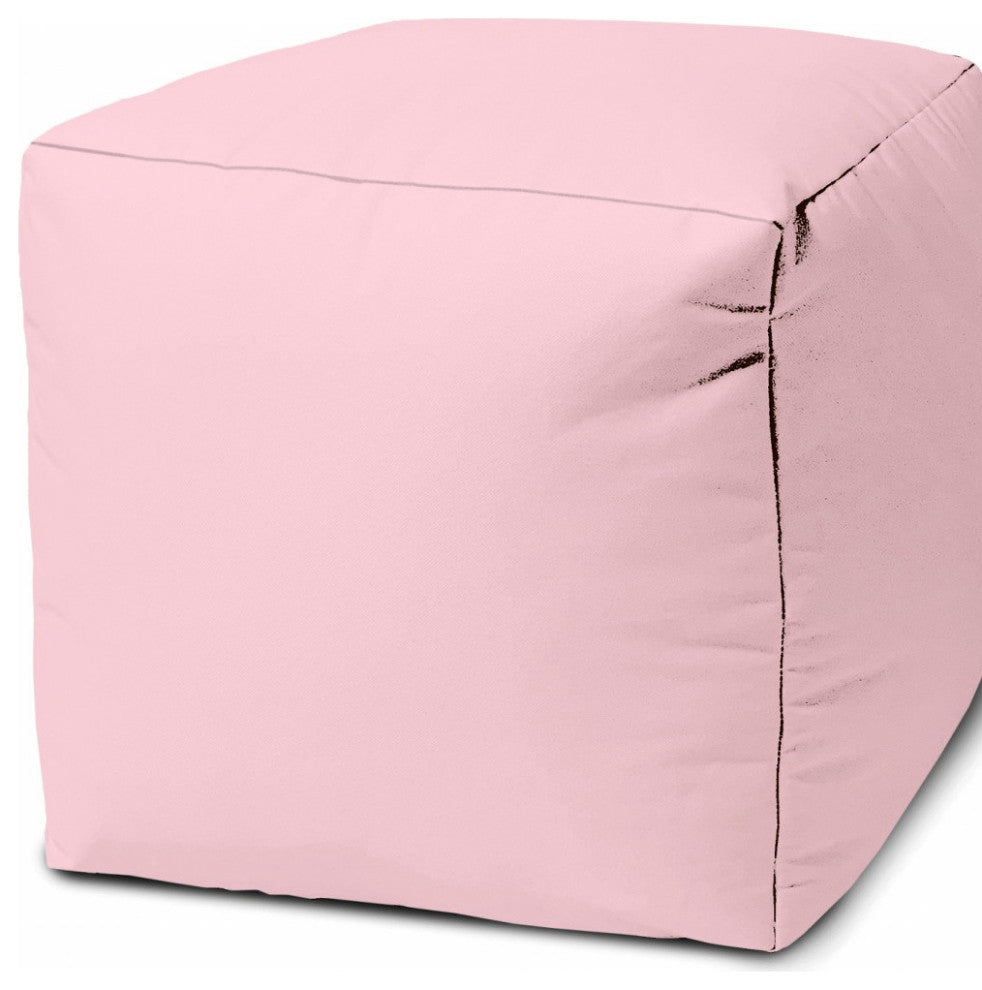17  Cool Pastel Pink Solid Color Indoor Outdoor Pouf Ottoman