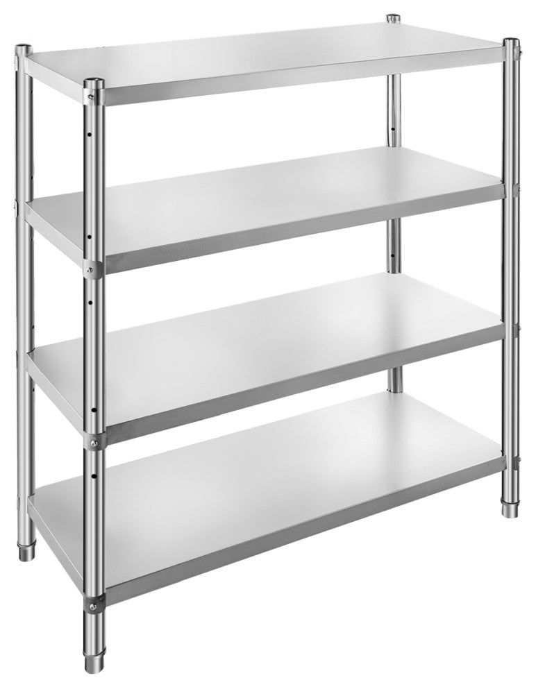 VEVOR Stainless Steel Shelf Heavy Duty Shelf 4 Layer Rack Kitchen Shelf Storage