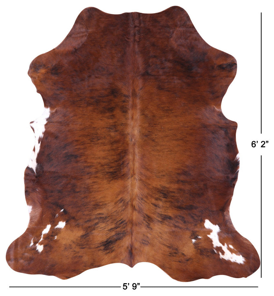 Natural Cowhide Rug 6' 2" X 5' 9" C1790