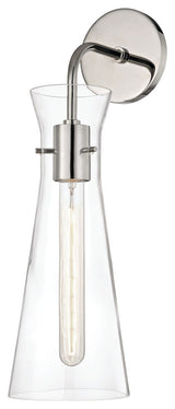 Anya Wall Sconce, Clear Glass, Finish: Polished Nickel