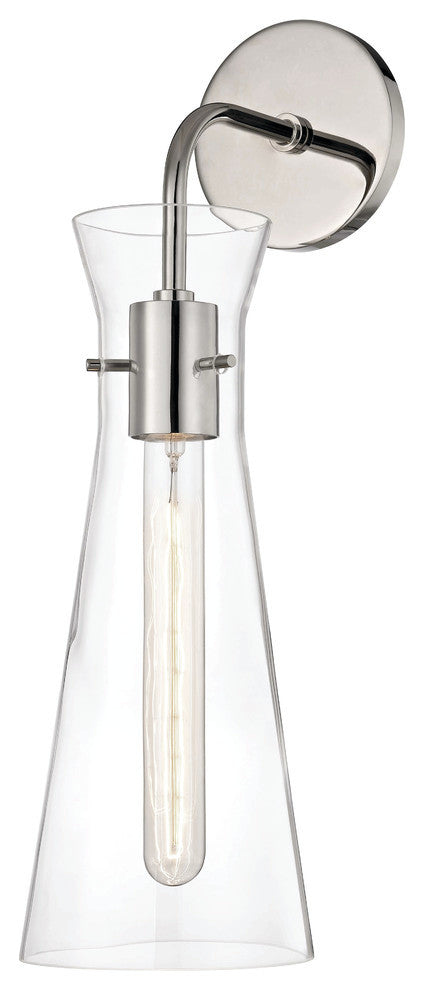 Anya Wall Sconce, Clear Glass, Finish: Polished Nickel