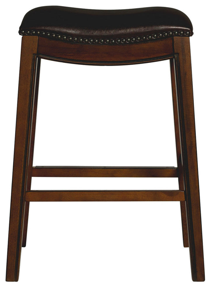 Picket House Bowen 30" Backless Bar Stool, Brown