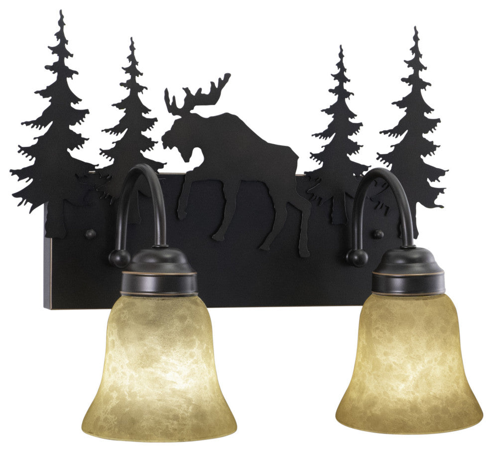 Vaxcel Lighting VL55602BBZ Yellowstone 2 Light 16-3/4"W Bathroom - Burnished