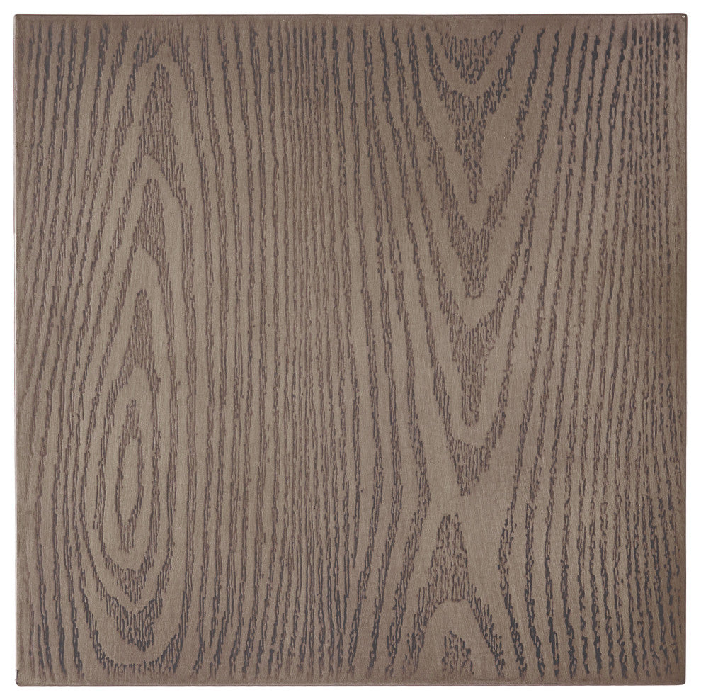 Jasmine Outdoor Metal Tank Holder Side Table, Brown Wood Pattern