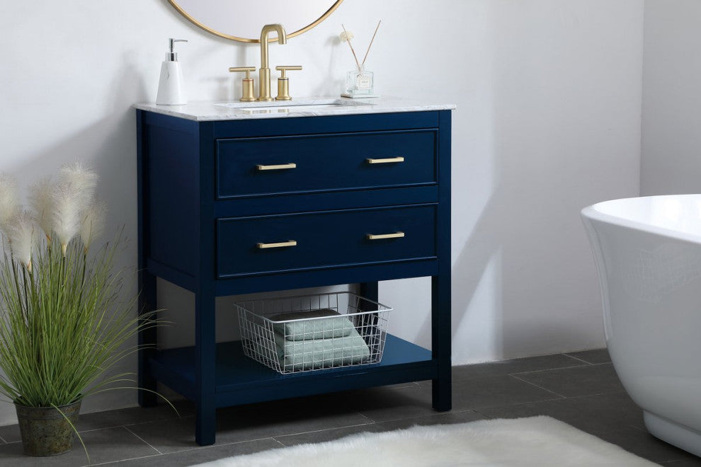 Elegant VF90130BL 30"Single Bathroom Vanity, Blue