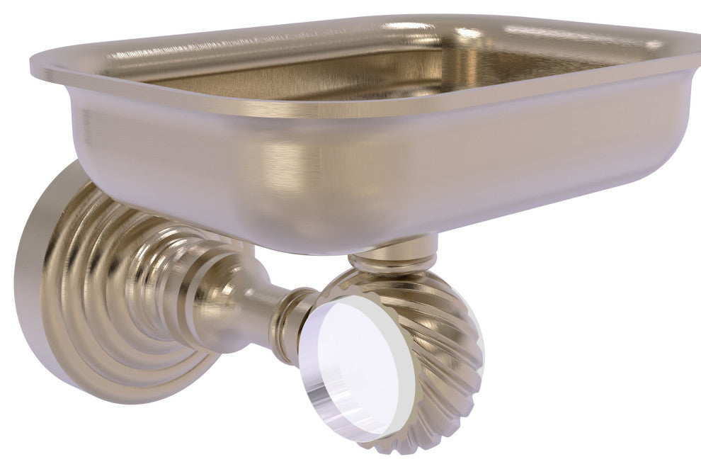 Pacific Grove Wall-Mount Soap Dish Holder with Twist Accents, Antique Pewter