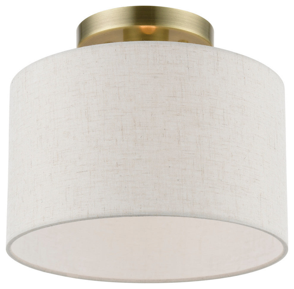 Blossom 1 Light Antique Brass Small Semi-Flush