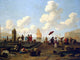 Abraham Jansz Begeyn Seashore, Gallery Wrapped Canvas Print, 21"x28"