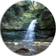 Nanayo Waterfall Japan, Landscape Photo Large Disc Metal Wall Art, 23"