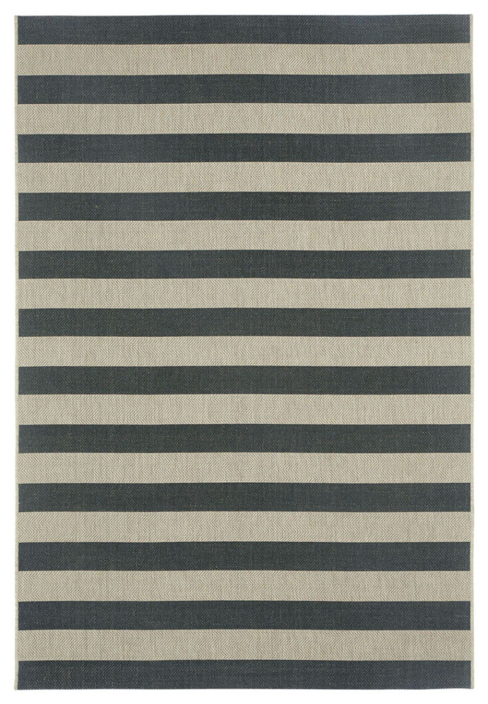 Capel Elsinore-Stripe Cinders 4730_375 Machine Woven Rugs - 5' 3" X 7' 6" Rectan