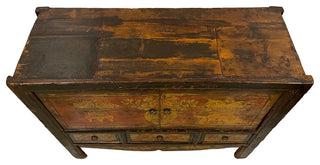 Consigned Antique Chinese Mongolia Cabinet/Buffet Table, Sideboard