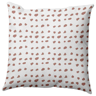 Dot Of Spots Decorative Throw Pillow, Rusty Mauve, 18"x18"