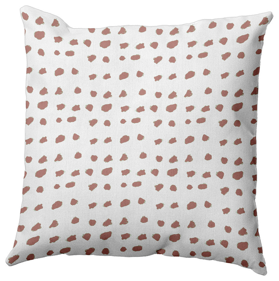 Dot Of Spots Decorative Throw Pillow, Rusty Mauve, 18"x18"