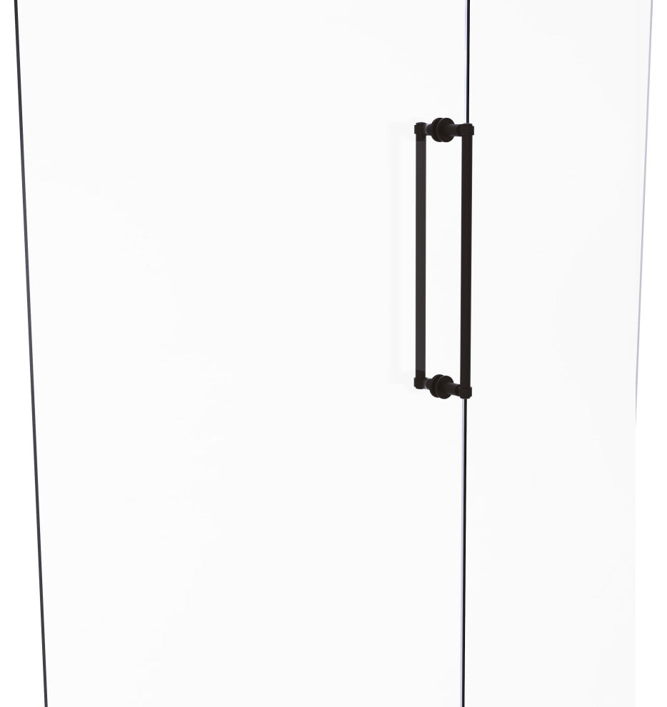 Contemporary 18" Back to Back Shower Door Pull, Oil Rubbed Bronze