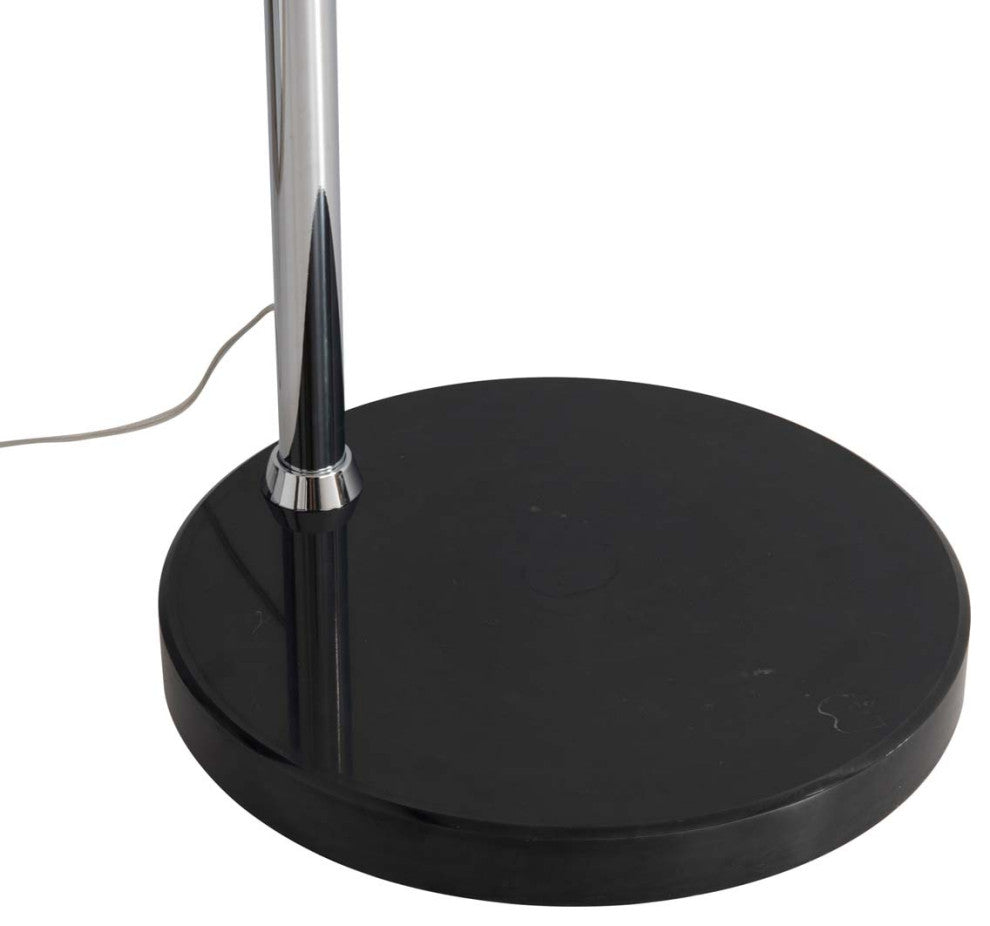 Marilyn 1 Light Arc Floor Lamp - 94" Chrome, Mylar & Crystal shade Rotary Switch