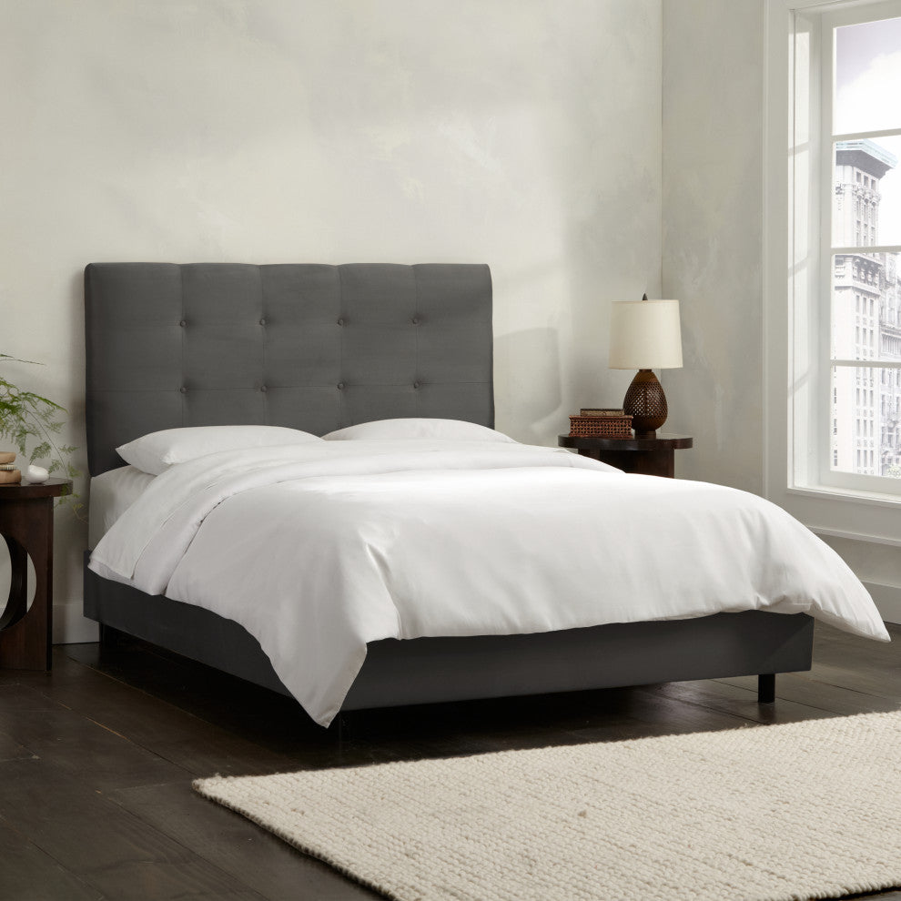 Cameron Tufted Bed, Premier Charcoal, Twin