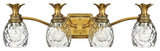 Hinkley Plantation Large Four Light Vanity, Burnished Brass