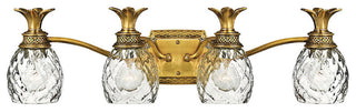 Hinkley Plantation Large Four Light Vanity, Burnished Brass