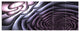 Purple Flower Shaped Fractal Art, Abstract Wall Art Canvas, 70"x28", 6 Panels