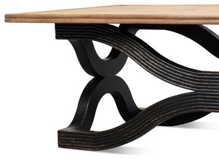 Wavy Coffee Table Antique Black