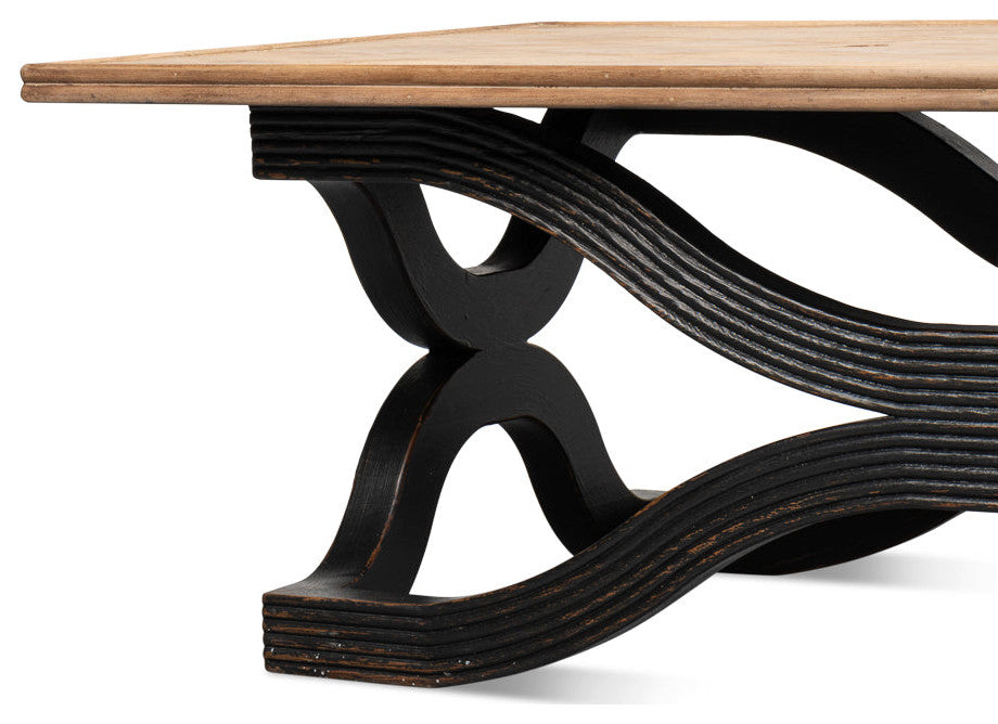 Wavy Coffee Table Antique Black