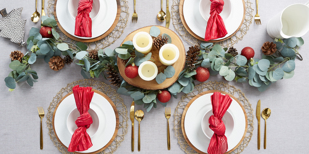 Red Satin Knot Napkin, Set of 6