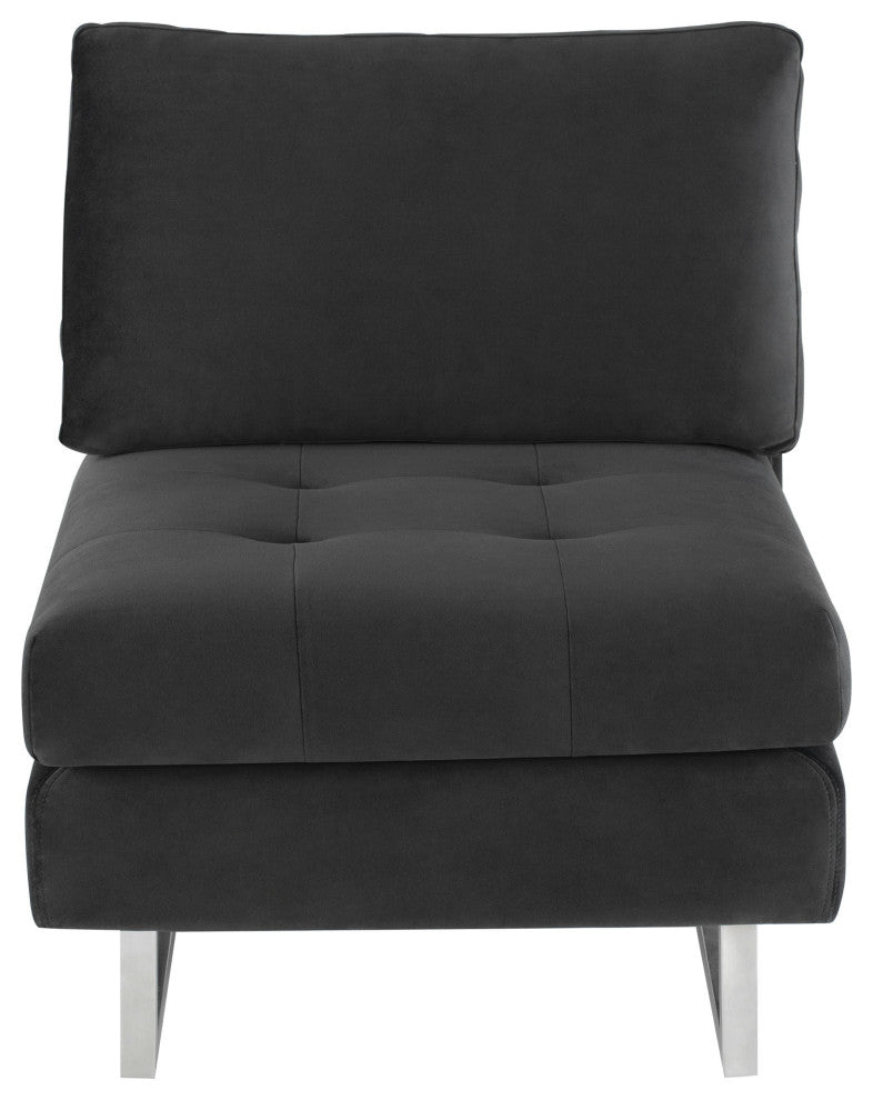 Janis Shadow Grey Fabric Armless Sofa Seat, HGSC360