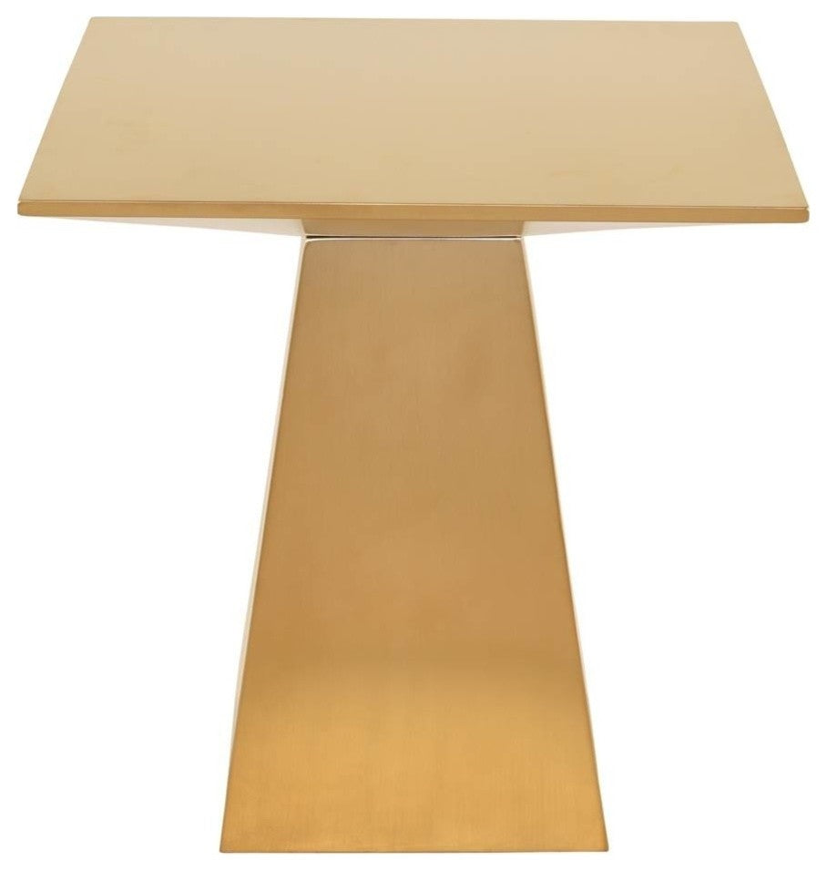 Liam Side Table in Brushed Gold Stainless Steel