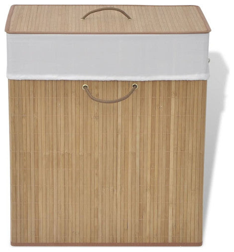 vidaXL Laundry Basket Laundry Hamper Dirty Clothes Basket Rectangular Natural