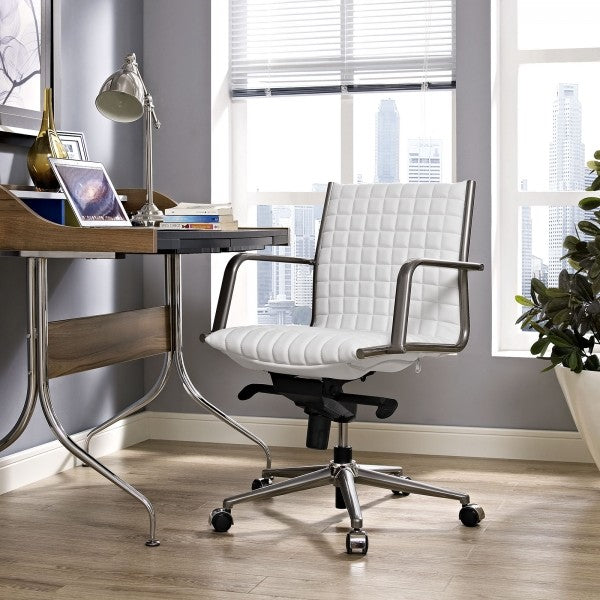 White Pattern Office Chair