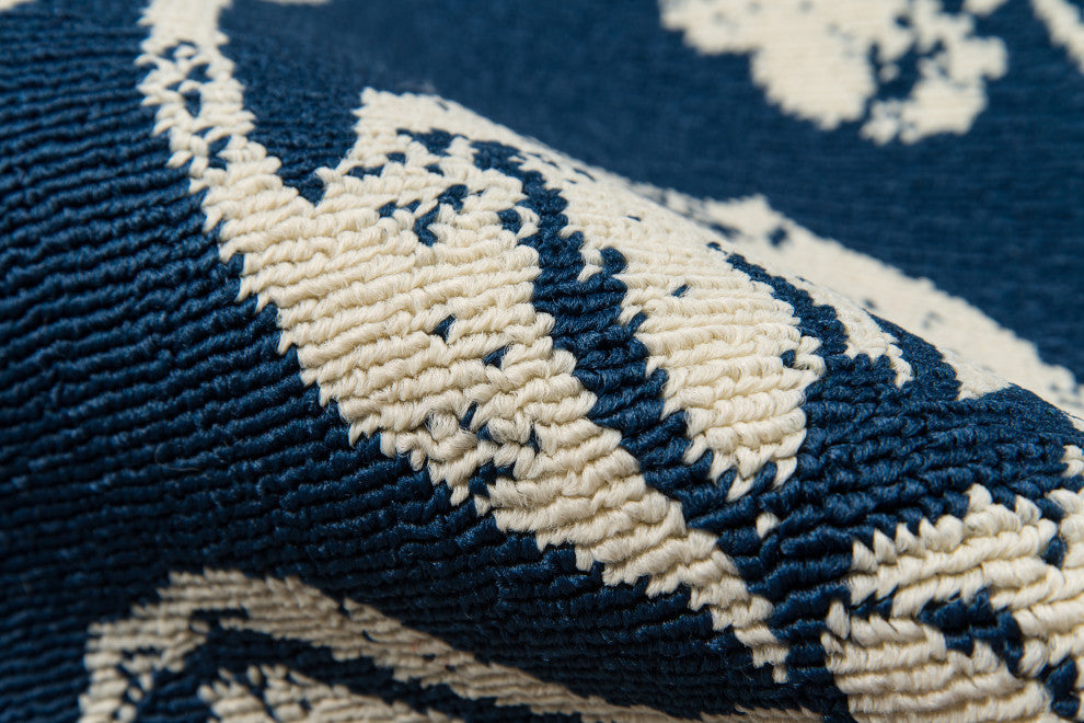 Baja Rug, Navy, 5'3"x7'6"