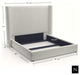Nativa Interiors Aylet Vertical Channel Tufted Bed, Brown, King, Medium 67"