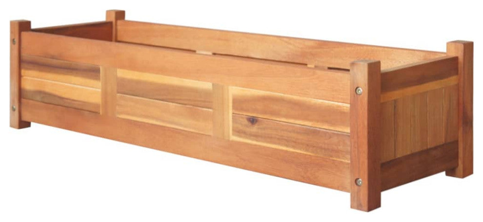 Vidaxl Garden Raised Beds 2-Piece Acacia Wood 39.4"x11.8"x9.8"