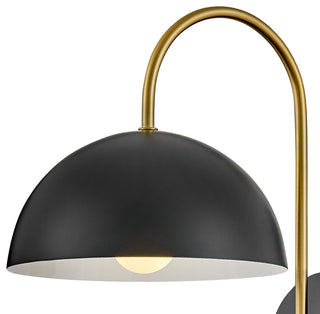Lark Lou 17" Single Wall Sconce, Black + Lacquered Brass