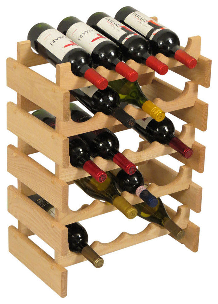 20 Bottle Dakota Wine Rack, Unfinished