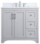 Elegant Decor Moore Bathroom Vanity Grey