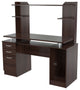 Espresso Finish Wood Computer Desk with Hutch