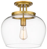 Z-LITE 473SF13-OBR 1 Light Semi Flush Mount, Olde Brass