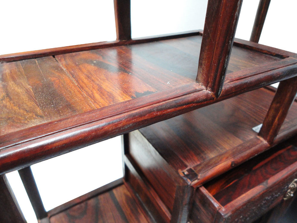 Chinese African Rosewood Desktop Display Chest