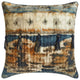 Blue Cotton Quilted Cushion Cover 22"x22" Throw Pillow Cover - Amisha