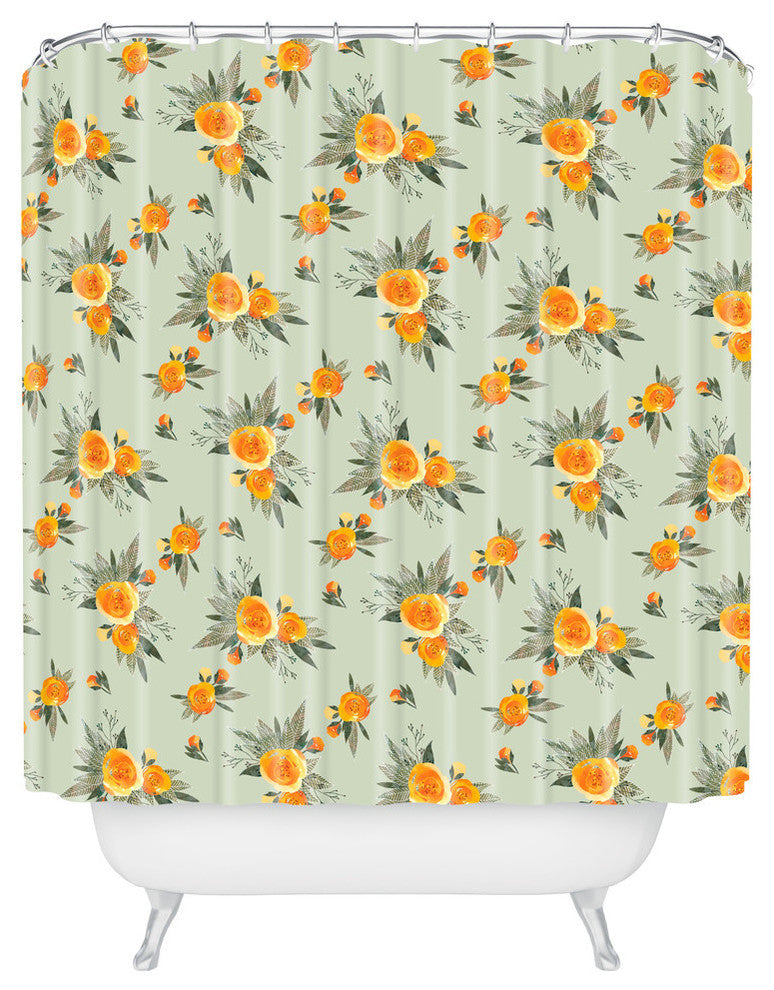 Iveta Abolina Tangerine Burst Shower Curtain, Standard