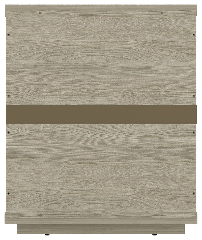 Manhattan Comfort Evelyn Nightstand, Natural, Single