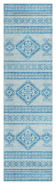Indoor/Outdoor Sedona SN14 Sky Machine Washable 2'3" x 7'6" Runner Rug