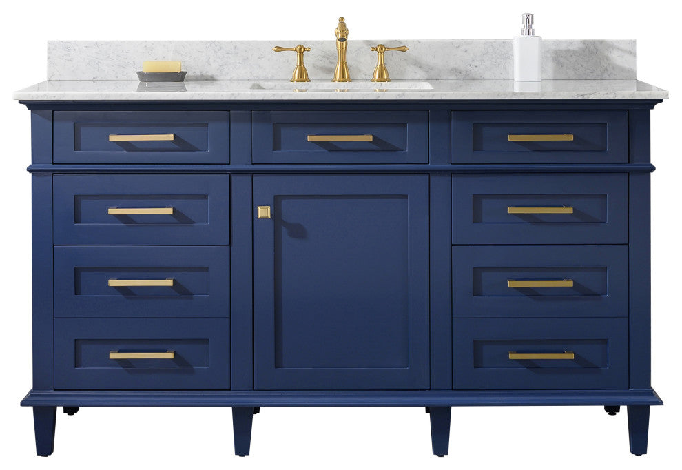 60" Single Sink Vanity, Blue