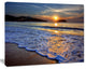 Calm Seashore with Blue Waves, Seashore Canvas Art Print, 60"x28"