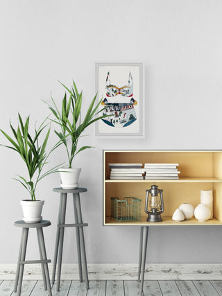 "Trendy Chicago Bikini" Framed Painting Print, 8x12