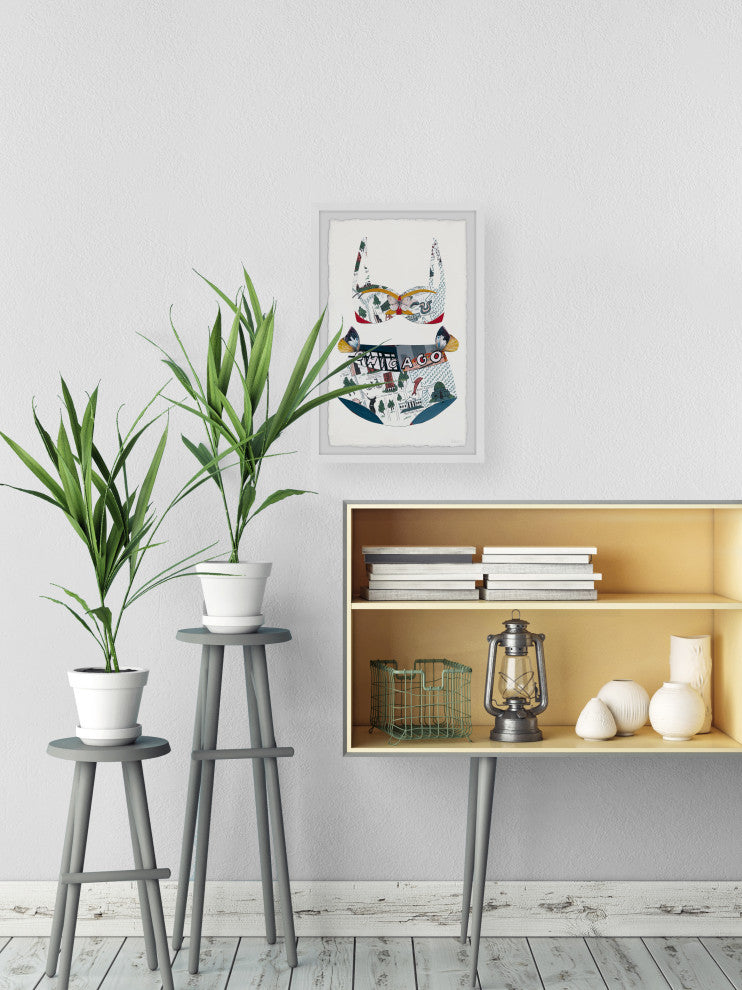 "Trendy Chicago Bikini" Framed Painting Print, 8x12