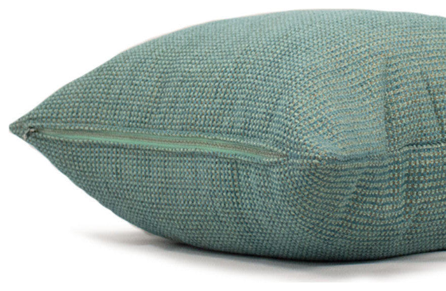 Turquoise Boucle Cushion Cover, 13" X 18"