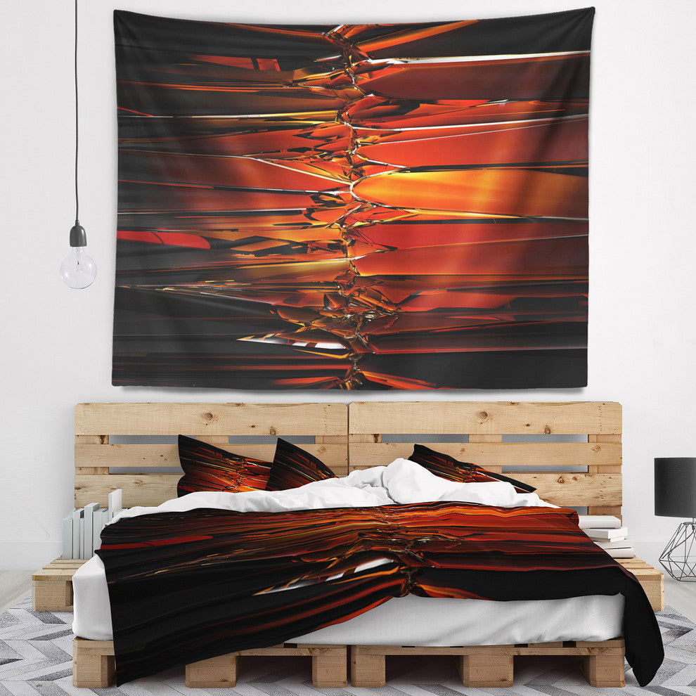 Colorful Abstract Glass Design Abstract Wall Tapestry, 80"x68"
